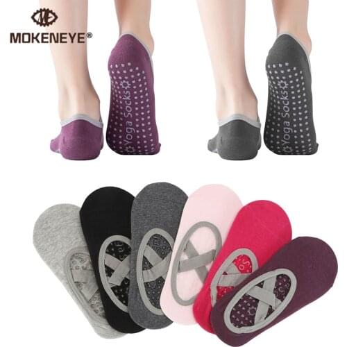 One Size Yoga Socks Anti-slip Cotton High Elasticity Simple Fashionable Wear-resisting Damping Ballet Motion Fitness Gym