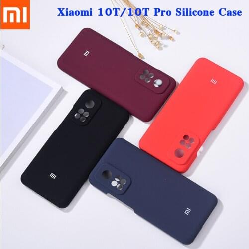 Original Xiaomi 10T Pro Case Liquid Silicone Phone Soft Touch Cover With Camera Protection Shell For Mi 10T 10 t Shockproof Case