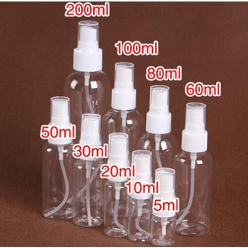 Portable Travel 5 /10 /20 /30 /60 /80 /100/ 120 ml transparent spray bottle small watering can cosmetic fragrance spray bottle