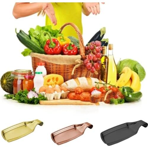 Durable Stainless Steel Spoon Rest Utensil Spatula Holder Gadget Scoop Bracket Stand Kitchen Storage Tool