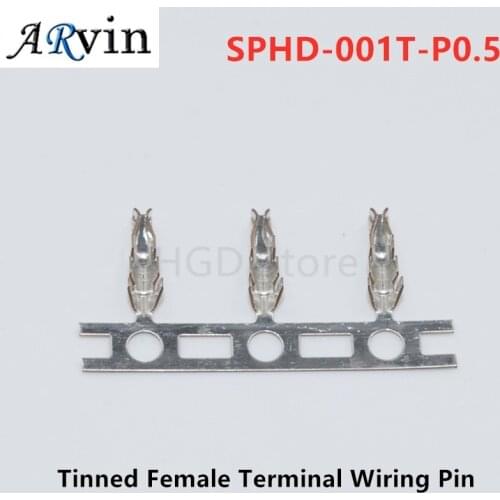 100PCS JST Connector SPHD-001T-P0.5 Tinned Female Terminal Wiring Pin