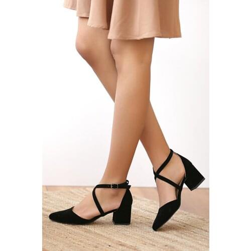 Pink Potin Heels Shoes 001-1140-21SiyahSüet