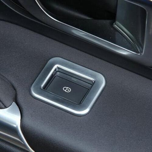 ABS Door Lock Button Box Frame Cover Trim 4 Pcs For Land Rover Discovery Sport 2015 2016 2017 2018