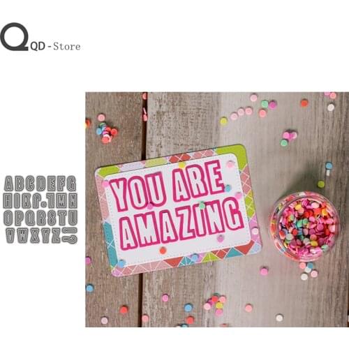 26 English Letters A-Z Cutting Dies Stamps Dies Scrapbooking Mold Cut Handmade Tools DIY Craft Decoration 2021 New Metal Dies