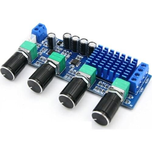 TPA3116D2 High Power Tone Op Amps DC 12-24V Dual-channel Stereo 2 x 80W Digital Amplifier Board XH-M577