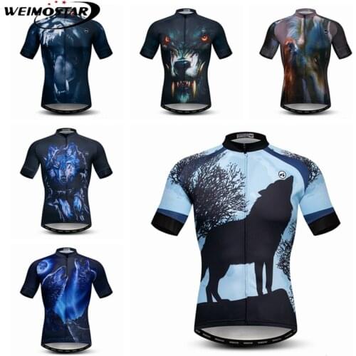 Weimostar Animal Style Cycling Jersey Men Breathale MTB Bike Jersey Summer Quick Dry Racing Sport Cycling Clothing Bicycle Shirt