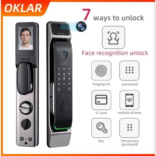 OKLAR Face Recognition Door Lock Fingerprint Electronic Digital Lock Smart Home Security Electric Lock WIFI APP Remote Unlock