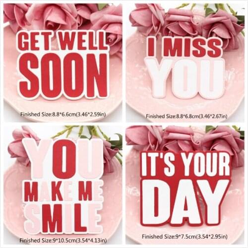 ZFPARTY Words Metal Cutting Dies Stencils for DIY Scrapbooking Decorative Embossing DIY Paper Cards