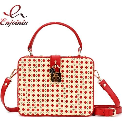 New design box style geometric hollow flower buckle Pu Leather Womens Party Clutch Bag Shoulder Bag Handbag Female Totes Bolsa