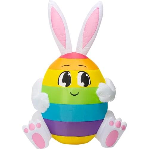 1.5m Easter Decoration Party Inflatable Egg Rabbit Carrot Luminous Inflatable Model Holiday Decoration Easter Inflatable Model