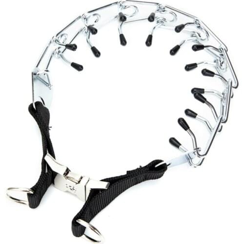 1PC Dog Training Collar Adjustable Metal Steel Prong Pinch DIY Pet Supplies