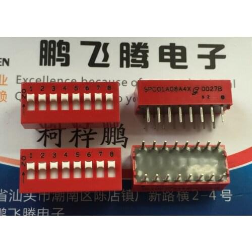 1PCS Original American Grayhill SPC01A08A4X dial code switch 8-bit key type flat dial coding 2.54