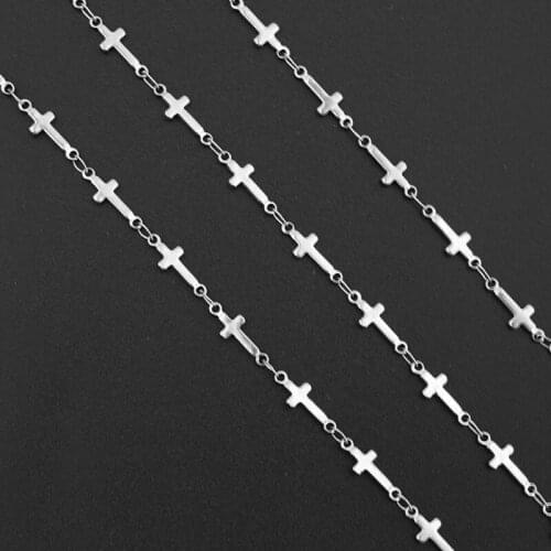 10 styles Stainless Steel Cross Heart Link Chains Findings Jewelry DIY For Fashion Men Women Chain Necklace Bracelet Bags Making