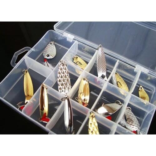 14PCS Mix Lure Spoon Fishing Fish spoon box set