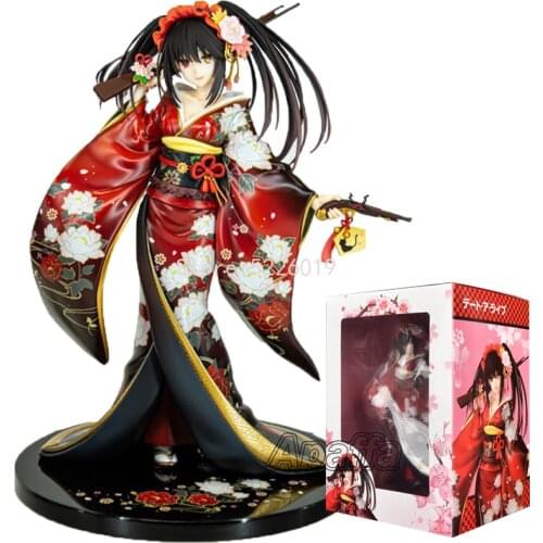23cm KDcolle Date A Live Anime Figure Tokisaki Kurumi Alluring Kimono Action Figure KADOKAWA Kurumi Tokisaki Figurine Model Toys