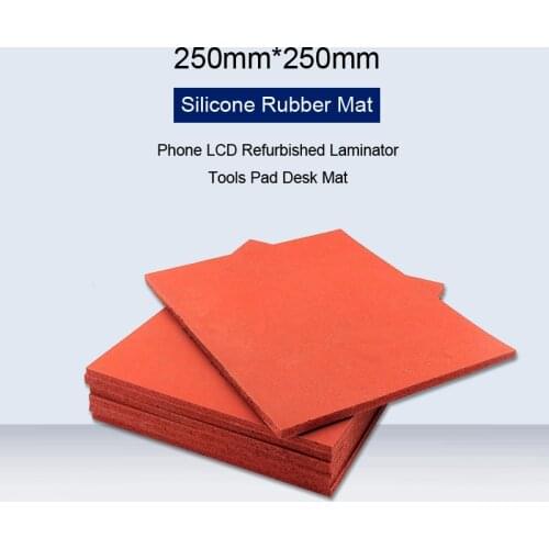 250*250mm Silicone Rubber Pad Phone Repair Refurbished Work Mat High Temperature Resistant Sponge Plate Laminating Silicone Pad