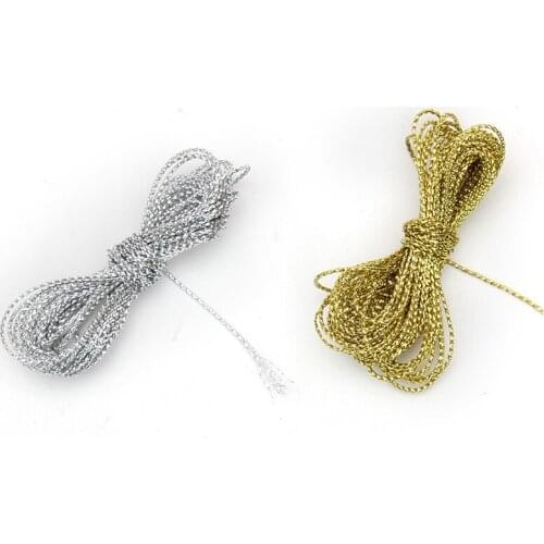 5m Christmas Ball Hanging Rope Gold Silver Color Cord String PVC Ceiling Ball Thread Line Hanging Rope Xmas Decor Accessories