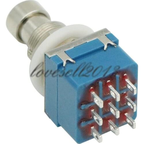 9-pin 3PDT Guitar Effects Pedal Box Stomp Foot Metal Switch True Bypass Hot Selling