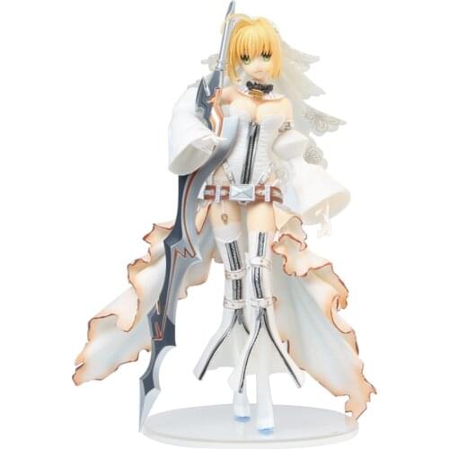 Anime Sexy Beautiful Wedding Dress Saber Birde Figure Action Pretty Girl Doll Toys Car Ornaments Accessories Adult Birthday Gift