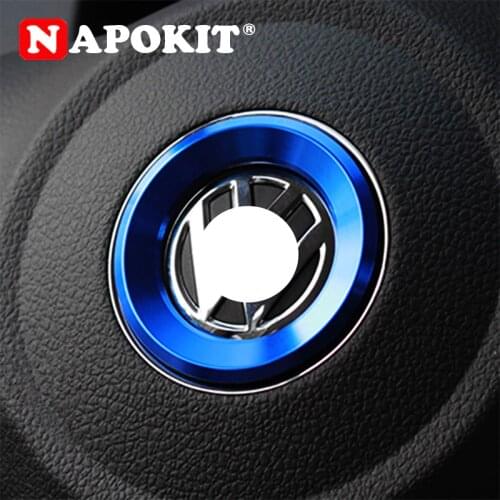 Car Styling Steering Wheel Logo Emblems Ring Decoration Sticker for Volkswagen VW Passat B7 B8 Bora POLO GOLF 6 7 Jetta MK6 RS