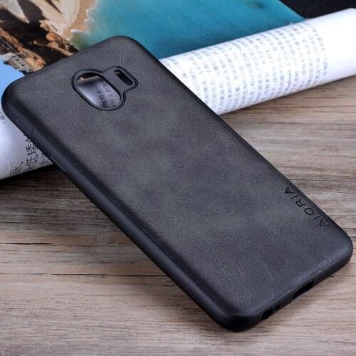 For Samsung Galaxy J4 J6 2018 case Luxury Vintage PU cow leather Skin cover phone case for samsung j4 j6 2018 coque funda capa