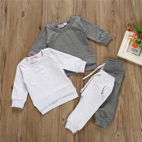 2020 Toddler Infant Clothing For Baby Boys Girls Clothes Set Autumn Newborn Boys Clothes T-shirt+Pants 2Pcs Outfits Suit