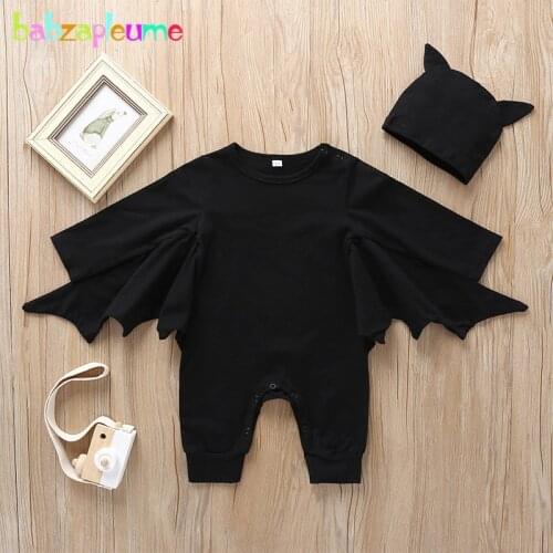 2Piece 2020 Fall Baby Boys Costume Halloween Rompers Infant Clothes Outfits Long Sleeve Jumpsuit+Hats Newborn Photography 1907-1