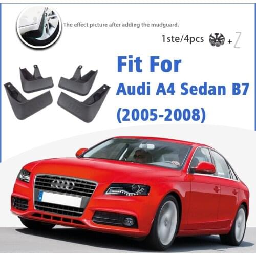 Mudguard For Audi A4 B7 Sedan Saloon 2005-2008 Front Rear 4pcs Mudflaps Mudguards Car Accessories Splash Guard Fender 2006 2007