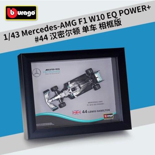 Bburago 1:43 2019 F1 W10-44 Hamilton Leclerc Formula One Simulation Alloy Car Model Collect gifts toy