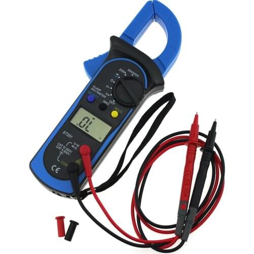 ST201 Clamp Multimeter Current Clamp Meter AC / DC Digital Multimeter Current Voltage Tester Test Probe Electrial multi meter