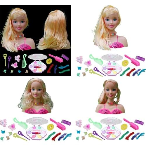 Fashion Girl Dolls Makeup Set for Girls and Kids - Pretend Play Cosmetic and Makeup Set