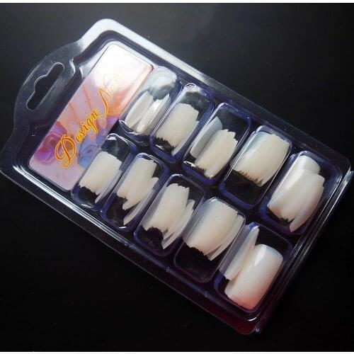 100 pcs natural full Nail Tips natural Acrylic Artificial False Nails Retail nail decoration Free Shipping