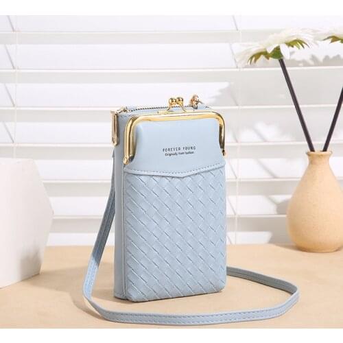 New Ladies Embossed Woven Pattern Shoulder Bag Large Capacity Diagonal Fashion Zipper Vertical Female Leather Messenger Purse