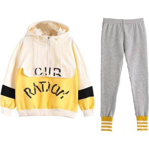 New Kids Girls Clothes Sets Long Sleeve T-shirts + pencil Pants Casual sports suits 2Pcs Childrens Clothing sets for 8 10 Yrs