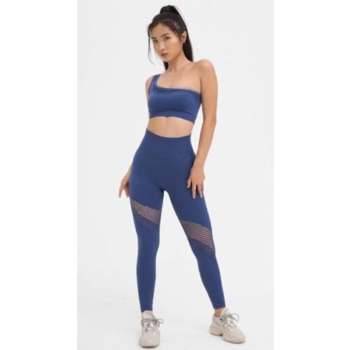 Wholesale Spring And Summer Yoga Clothes Set Mesh Women Sexy Sportswear Sports Bra And Leggings Yoga Sets Fitness