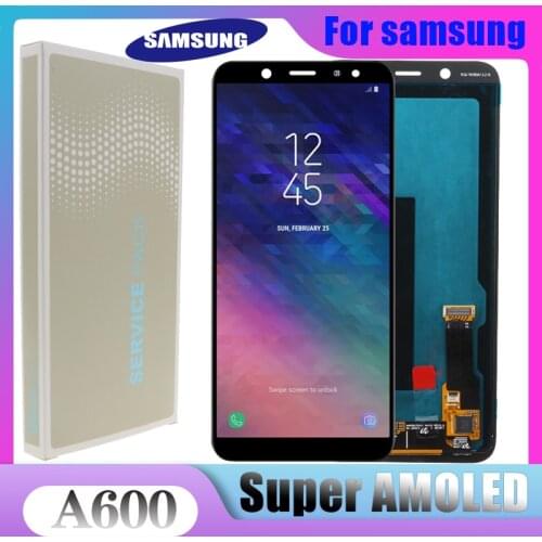 ORIGINAL 5.6'' SUPER AMOLED A600 LCD For SAMSUNG Galaxy A6 2018 A600 A600F SM-A600FN Touch Screen Digitizer Replacement 100%test
