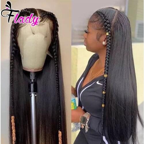 Straight Lace Front Human Hair Wigs For Women Preplucked 13X6 HD Lace Frontal Wig 4X4 Long Malaysian Straight Lace Closure Wig