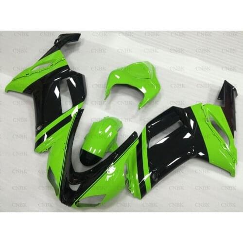 Plastic Fairings for 636 Zx-6r 2007 for Kawasaki Zx6r Fairings 2008 for Kawasaki Zx6r Fairing 2007 - 2008 Green Black