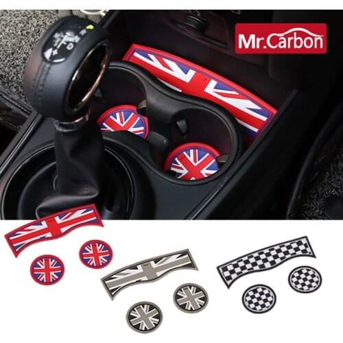Car water coaster storage tank mat interior For BMW MINI ONE Cooper S F54 F55 F56 F60 Decoration Accessories