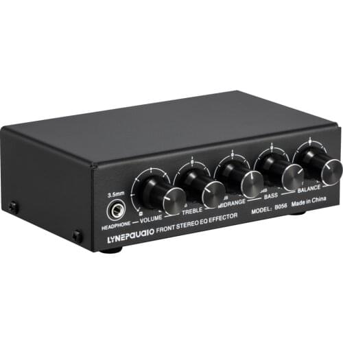 Stereo B056 Preamplifier Preamp Stereo Toner High / Medium / Bass Adjuster 3-Channel Sound Mixer Microphone Preamplifier