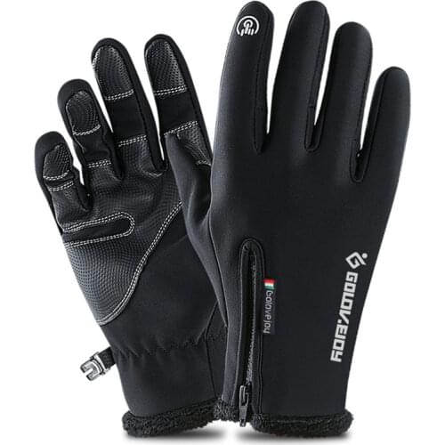 5 Size Cold-proof Unisex Waterproof Winter Gloves Cycling Fluff Warm Gloves For Touchscreen Cold Weather Windproof Anti Slip