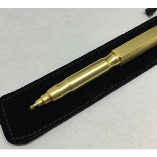 5 PCS Handmade Brass Machine Pen Broken Window Tactical Protective pen EDC Portable Outdoor Self-defense Ballpoint Pen