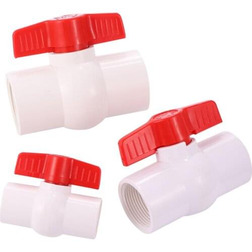 Garden Irrigation Female Thread PVC Ball Valve 1/2" 3/4" 1" 1.25"1.5" 2" thread Greeanhouse Farm Watering Aquarium Drainage Tool