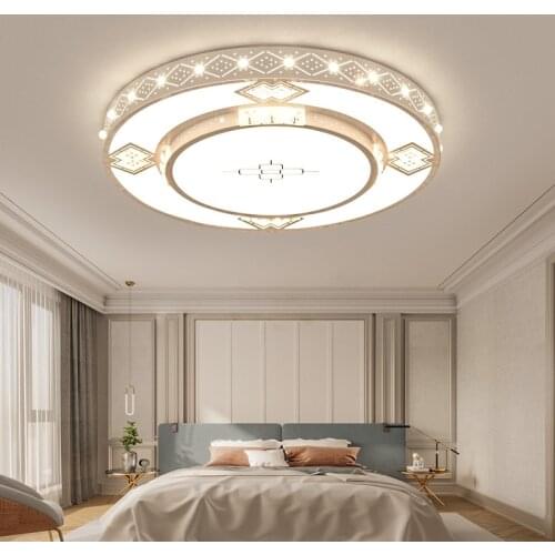 Modern and simple Chinese LED round ceiling lamp warm and romantic bedroom lamp home study restaurant room lamp