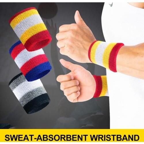 Wrist Support Sports Wrist Band Cotton Wristbands Sport Sweatband Hand Band For Gym Volleyball Tennis Sweat Wrist Support Guard