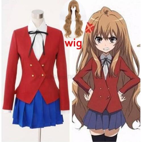 TIGER DRAGON Aisaka Taiga Toradora Gal Uniform Cosplay Costume Halloween costumes for woman School Uniform