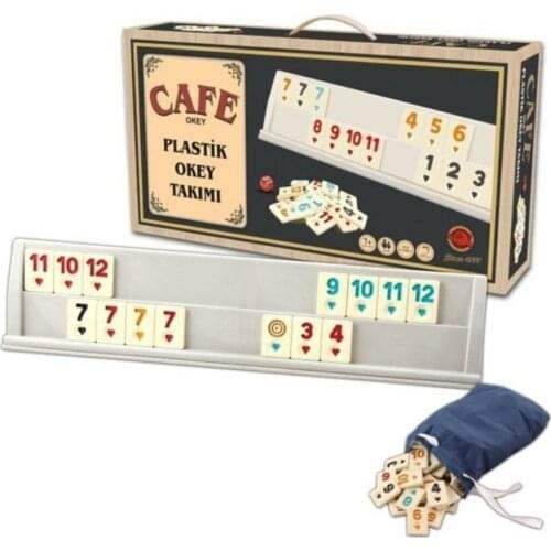 Turkish Okey Game Plastic Wooden Rummy Rummy Family and Friends Spend Valuable Time Gift Party Stone Board Game Okey
