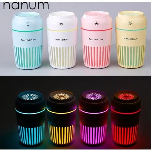 Creative Car Essential Oil Diffuser Mini Ultrasonic Space cup humidifier LED Light USB Aromatherapy Fogger for Office Home