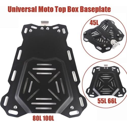 Universal 45L 55L 65L 80L Motorcycle Rear Top Luggage Box Storage Case Trunk Cargo Toolbox Bracket Plate Shelf Holder Accessory