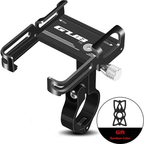 Universal Bicycle Phone Holder Non-slip Mountain Bike Holder Mobile Aluminum Alloy Adjustable MTB Phone Stand Cycling Bracket